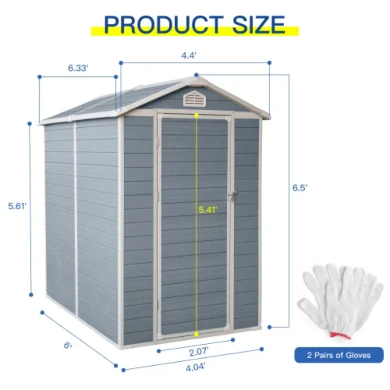 Outdoor Furniture Store - 6x4ft Reçine Açık Hava Depolama Kulübesi