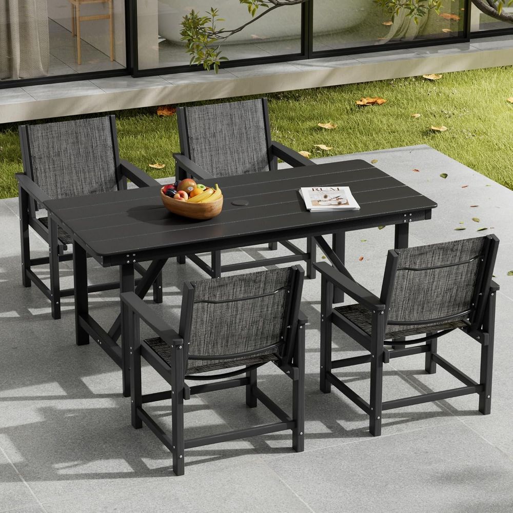 Outdoor Furniture Ofo - HDPE Dış Mekan Yemek Seti veya