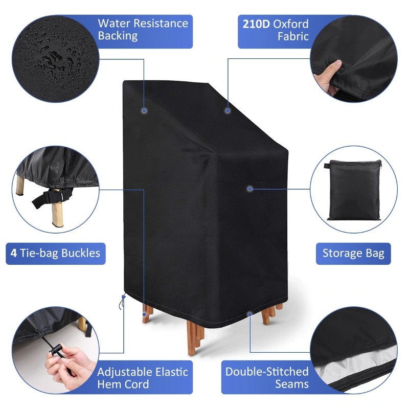 Outdoor Furniture Covers - 1/2/PCS İstiflenebilir Sandalye Toz Örtüsü Su