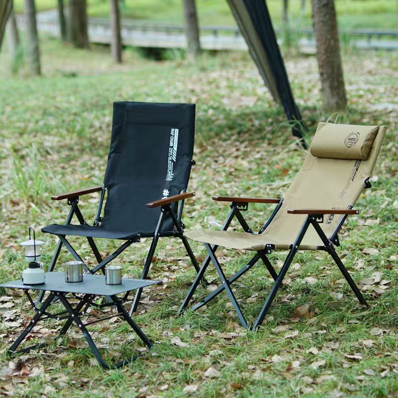 Outdoor Furniture Used - Katlanabilir Yüksek Sırtlı Plaj Kamp Sandalyesi