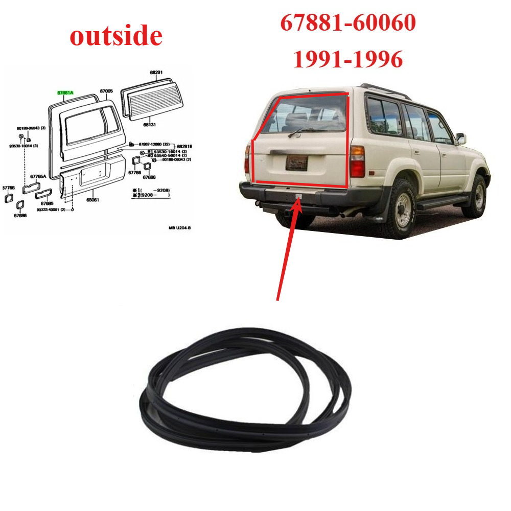 Outdoor Furniture Glider - 1 adet kuyruk kapısı lastiği Toyota