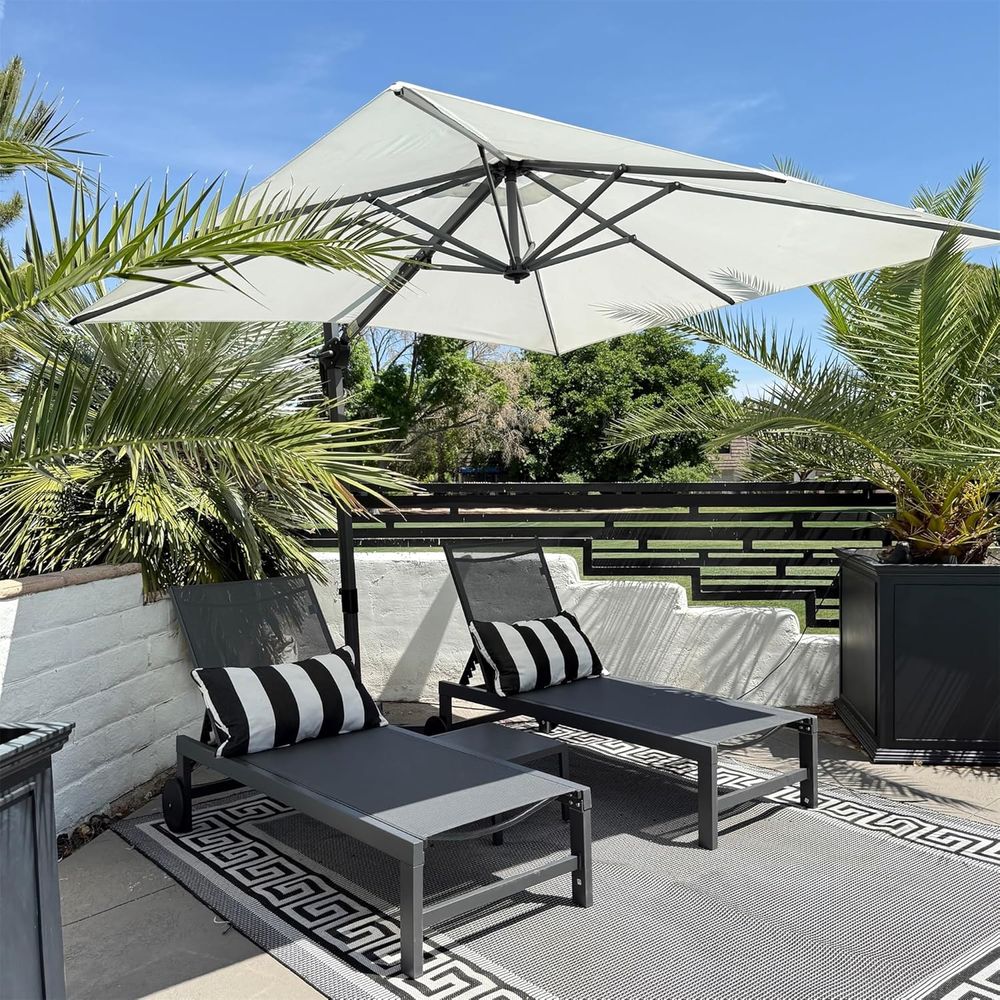 Outdoor Furniture Ofo - Tekerlekli Havuz Şezlong Seti, 4 Adet