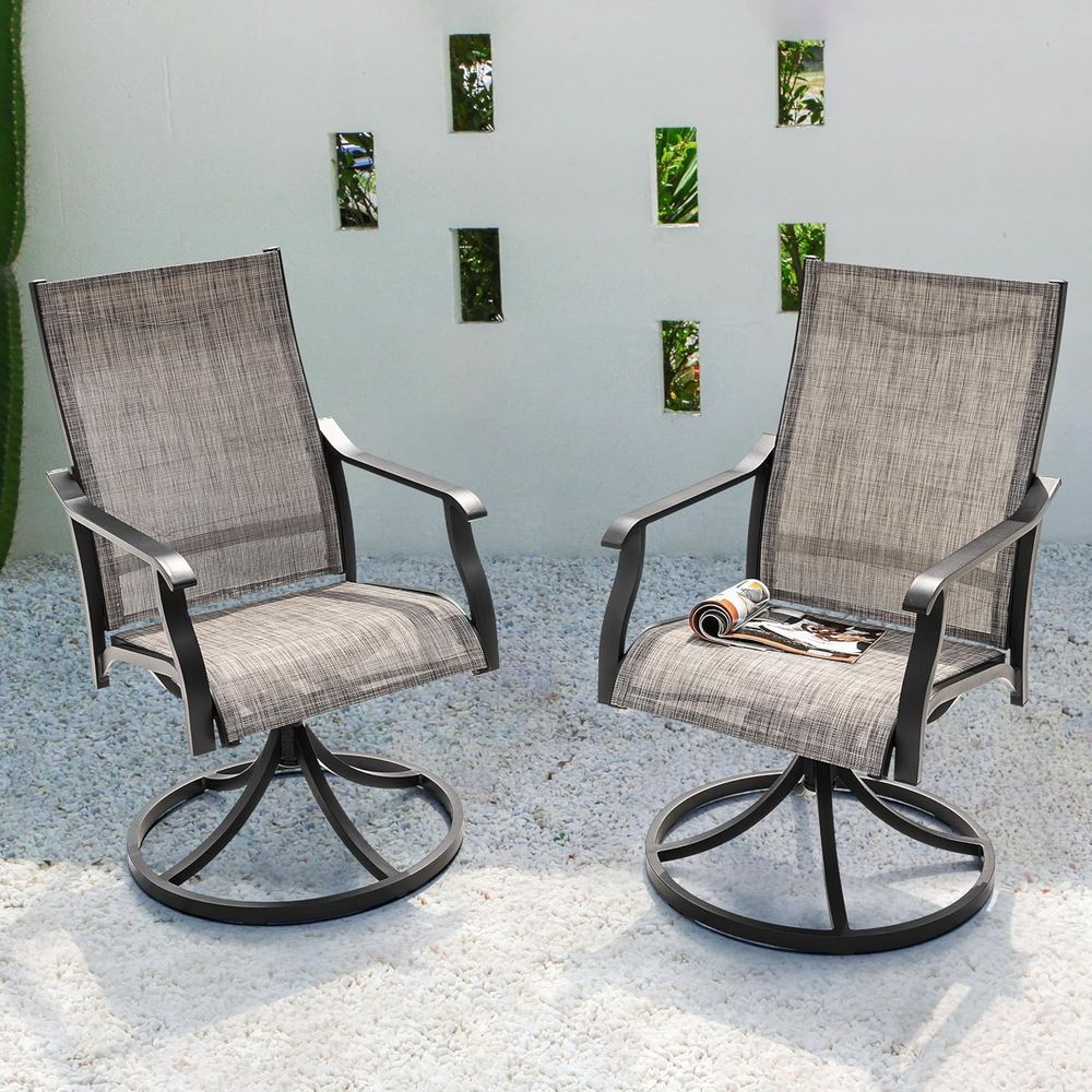 Outdoor Furniture Ofo - Döner Bahçe Sandalyesi Seti 2'li, Her