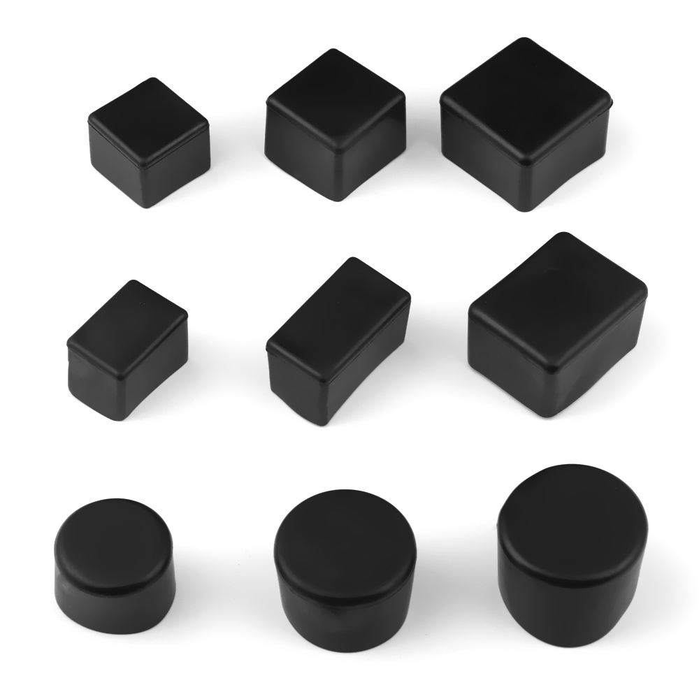 Outdoor Furniture Leg Protectors - 4 adet kare silikon sandalye bacak