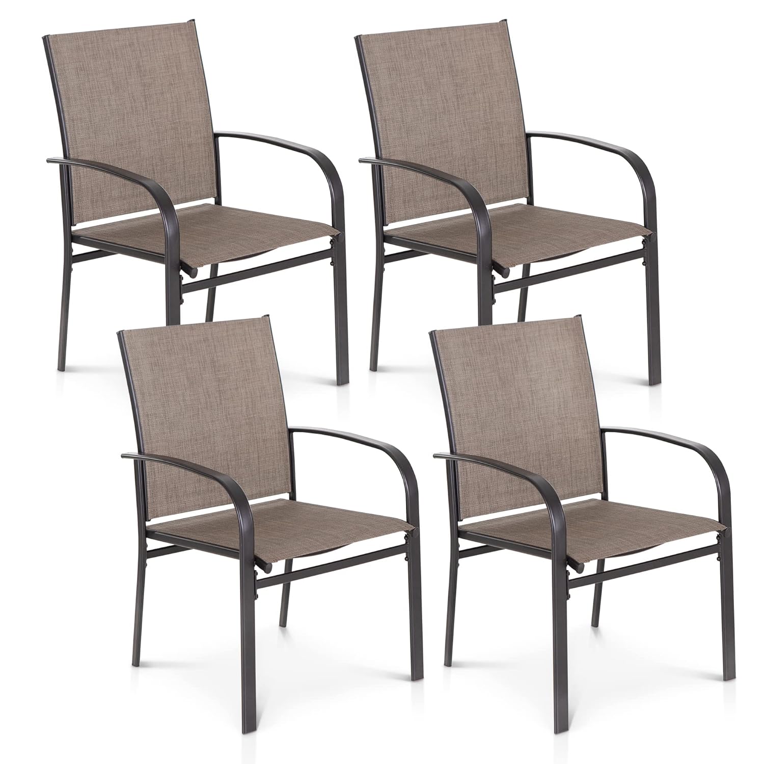 Outdoor Furniture Ofo - o*-Patio Yemek Sandalyeleri 4'lü Set, Her