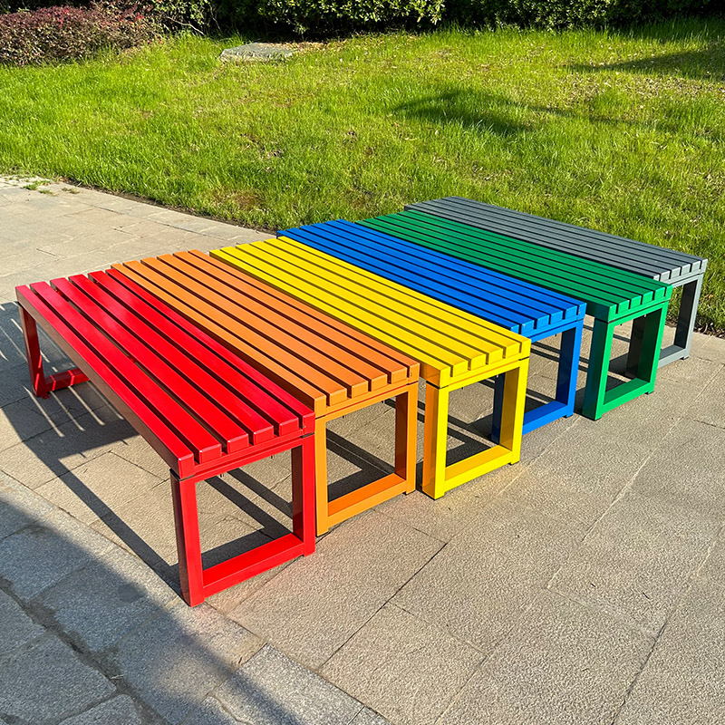 Garden Bench Metal - İnternet ünlüsü Sırtlıklı beyaz bank Tamamen