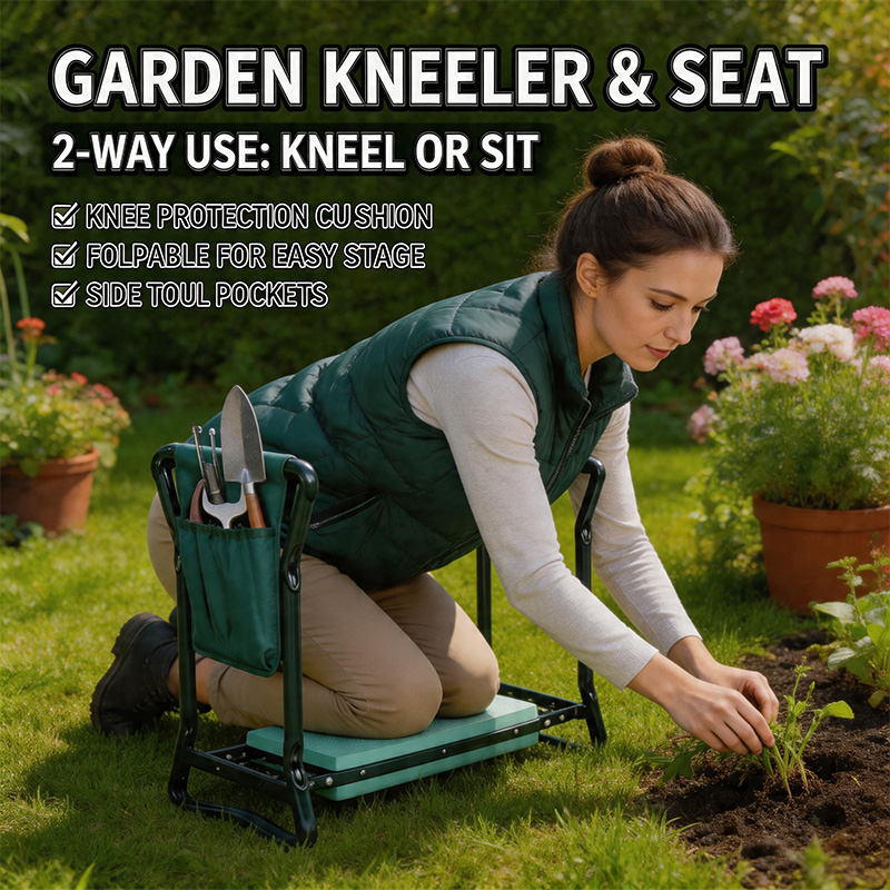 Garden Bench Metal - Katlanabilir Bahçe Oturma Minderi, Kalın ve