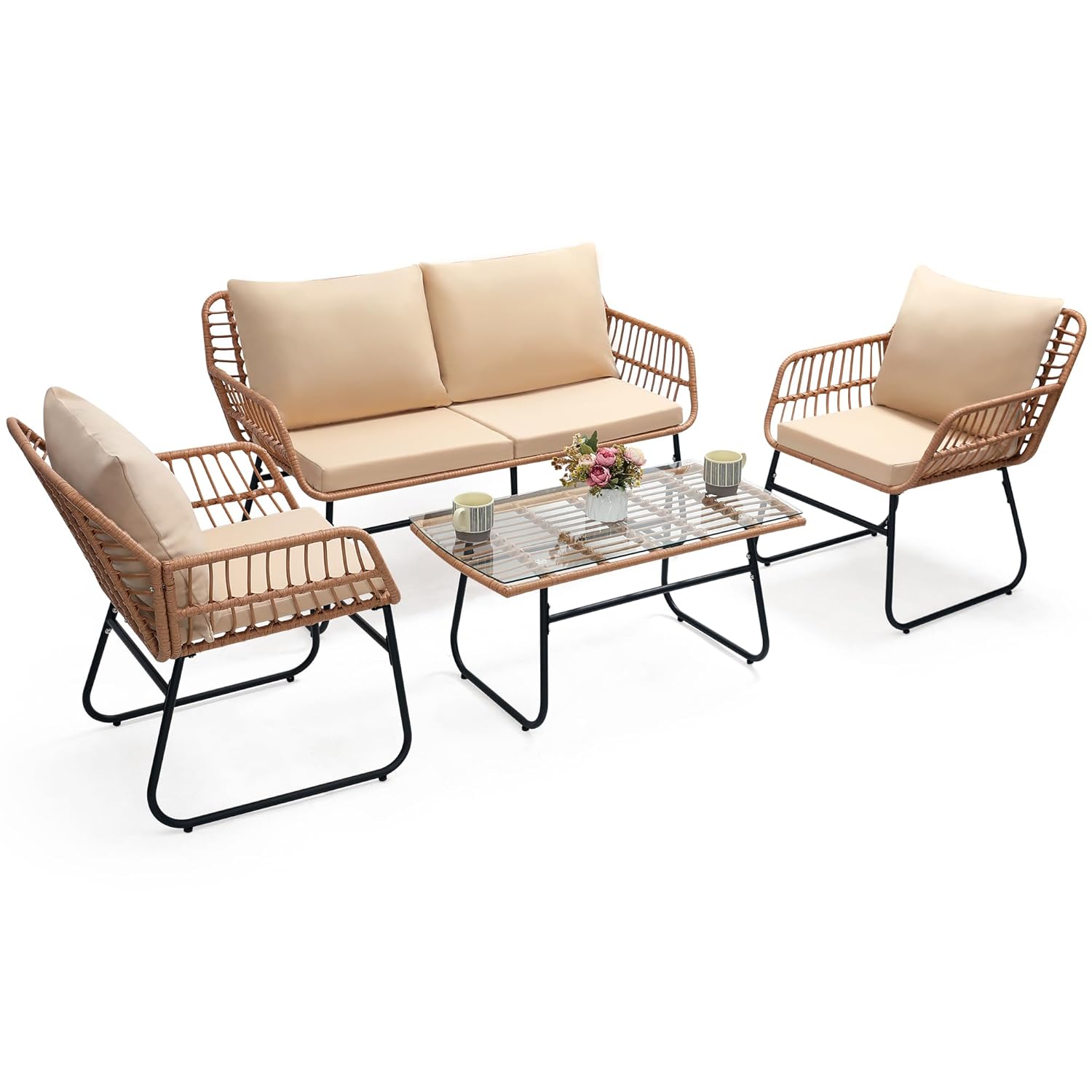 Outdoor Furniture Ofo - o*-4 Parça Veranda Bistro Dış Mekan