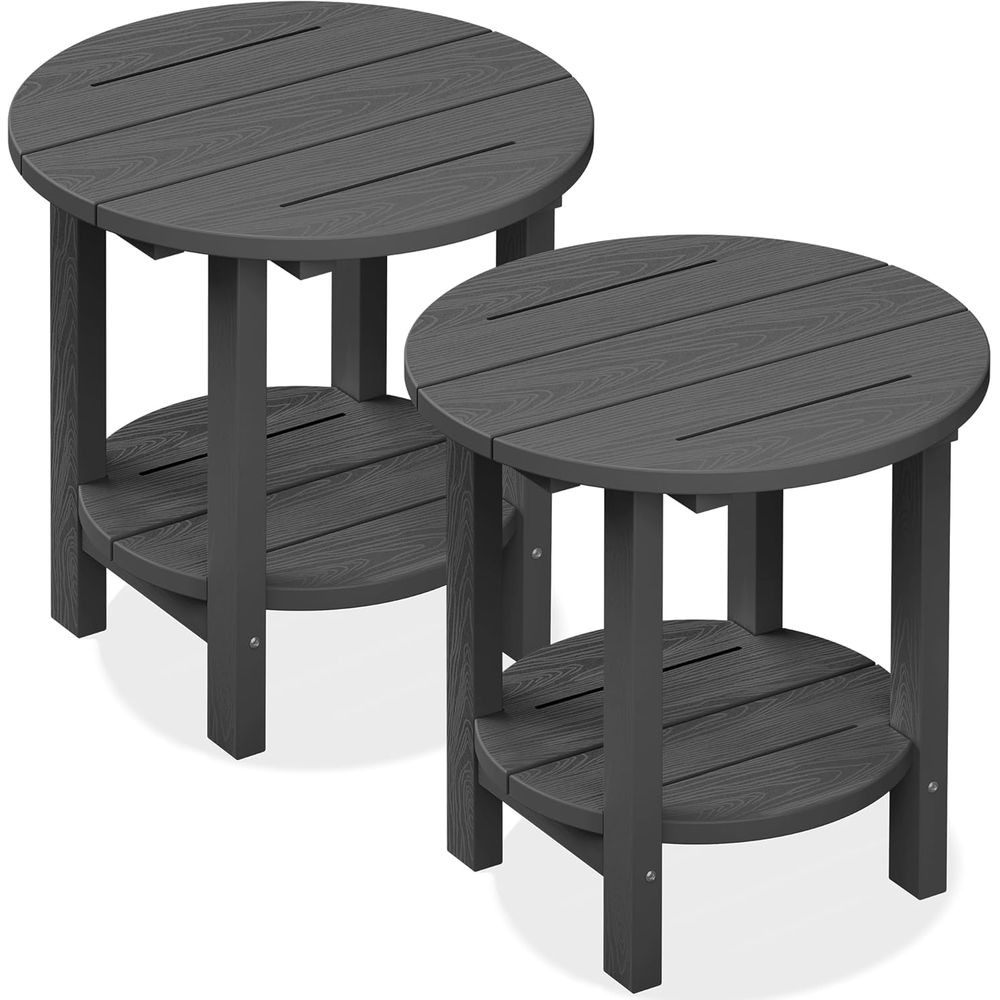 Outdoor Furniture Ofo - Yuvarlak Dış Mekan Yan Sehpa Seti