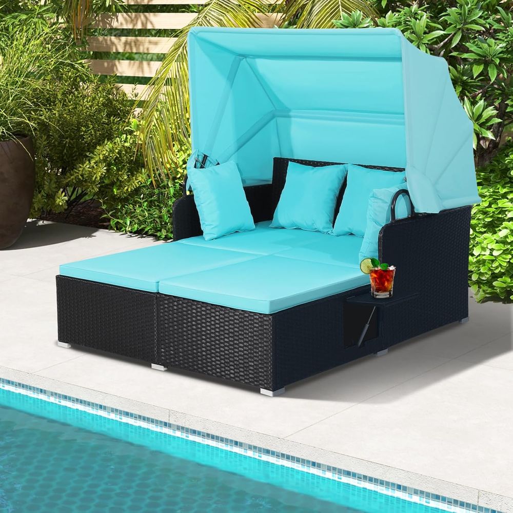 Outdoor Furniture Ofo - Dış Mekan Şezlongu, 2 Kişilik Hasır