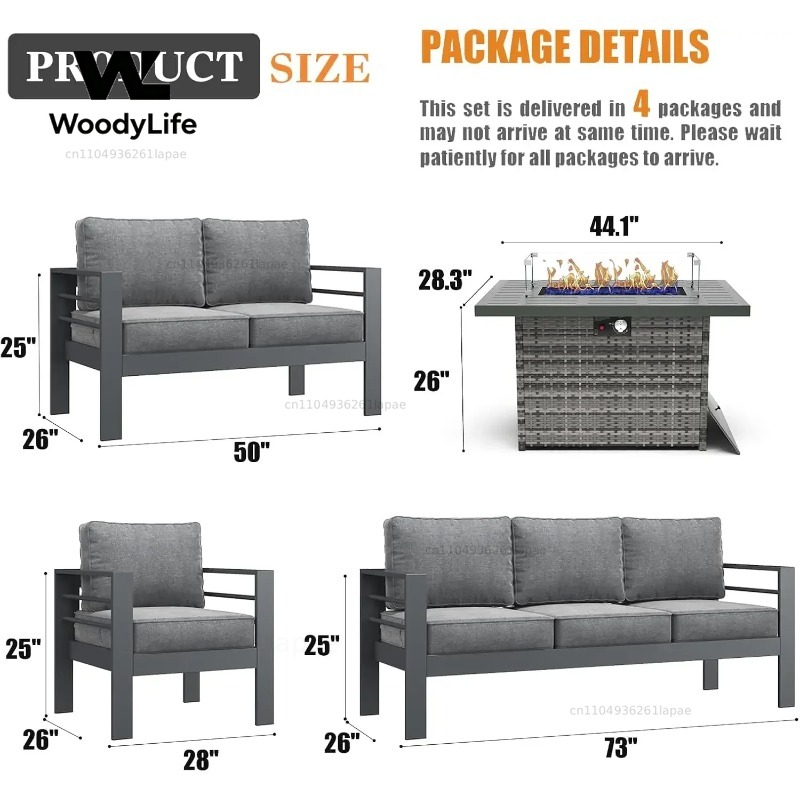 L5 Parçalı Modern Alüminyum Ba - Outdoor Furniture And Fire Pit incelemesi ve fiyatı
