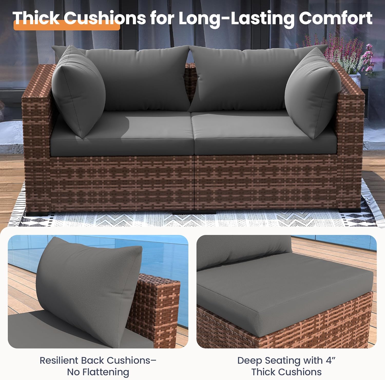 5 Parçalı Açık Hava Köşe Koltu - Outdoor Furniture And Fire Pit incelemesi ve fiyatı