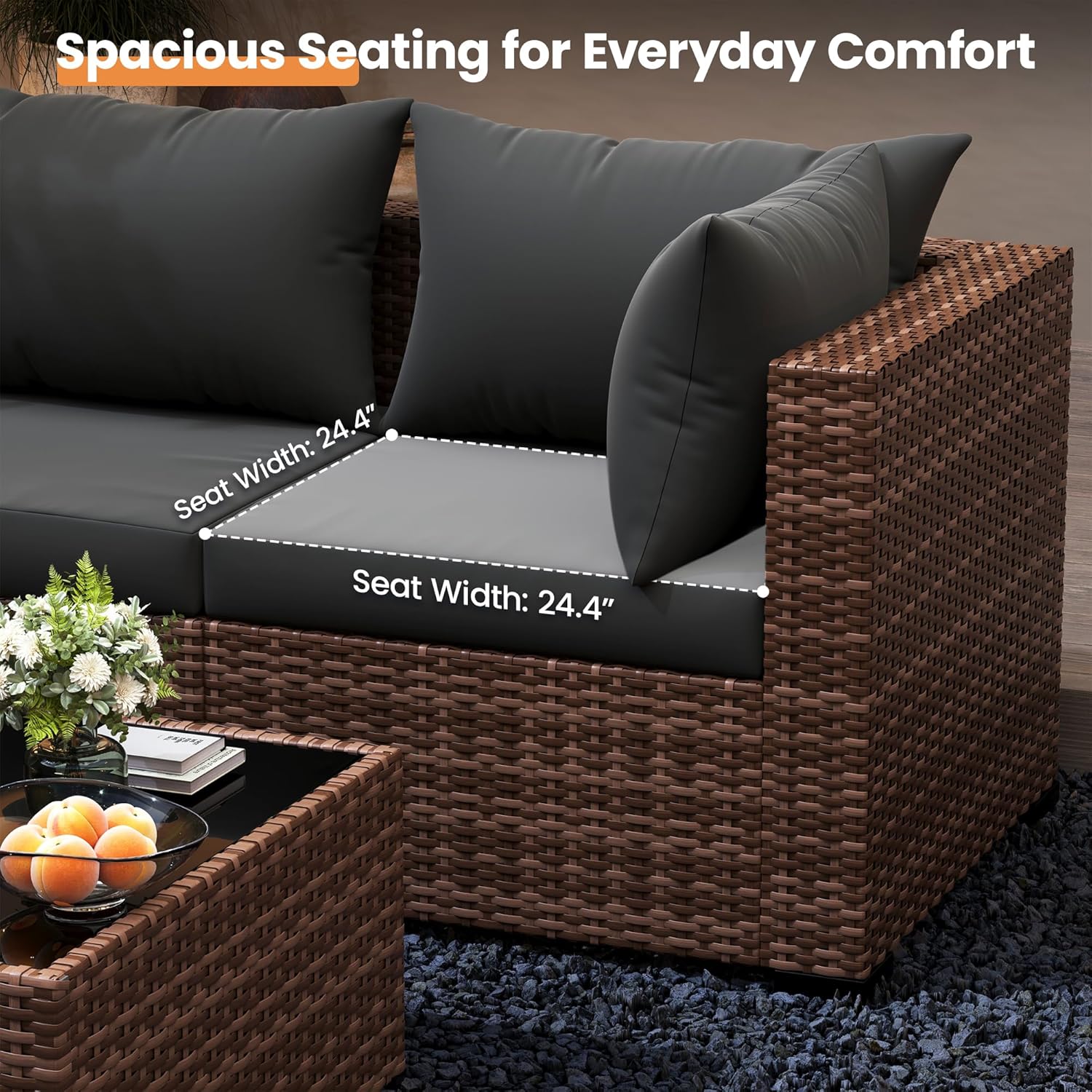 5 Parçalı Açık Hava Köşe Koltu - Outdoor Furniture And Fire Pit incelemesi ve fiyatı