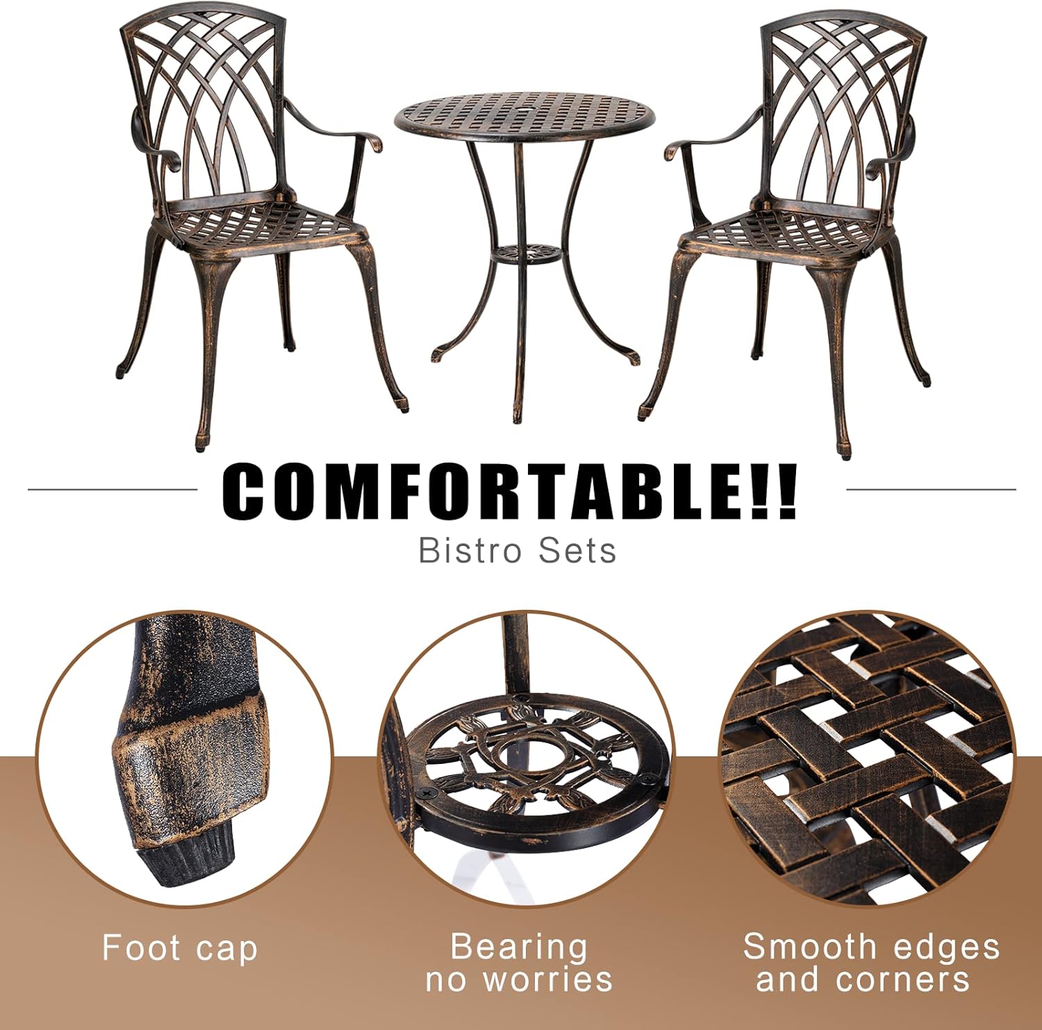 Bronz paslanmaz döküm alüminyu - Outdoor Furniture Patio incelemesi ve fiyatı