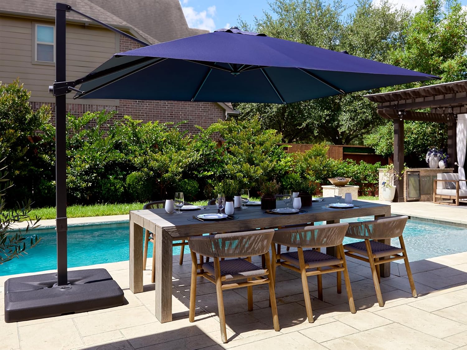 10x10ft (3x3m) Verandalı Yan A - Outdoor Furniture Umbrella incelemesi ve fiyatı