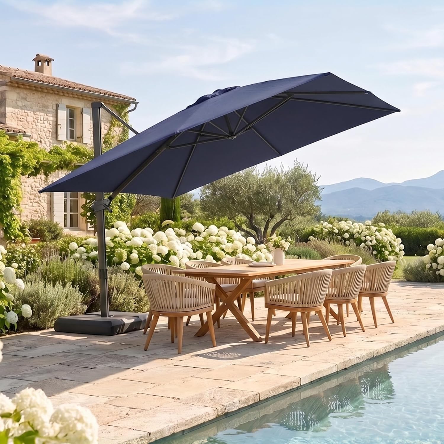 10x10ft (3x3m) Verandalı Yan A - Outdoor Furniture Umbrella incelemesi ve fiyatı