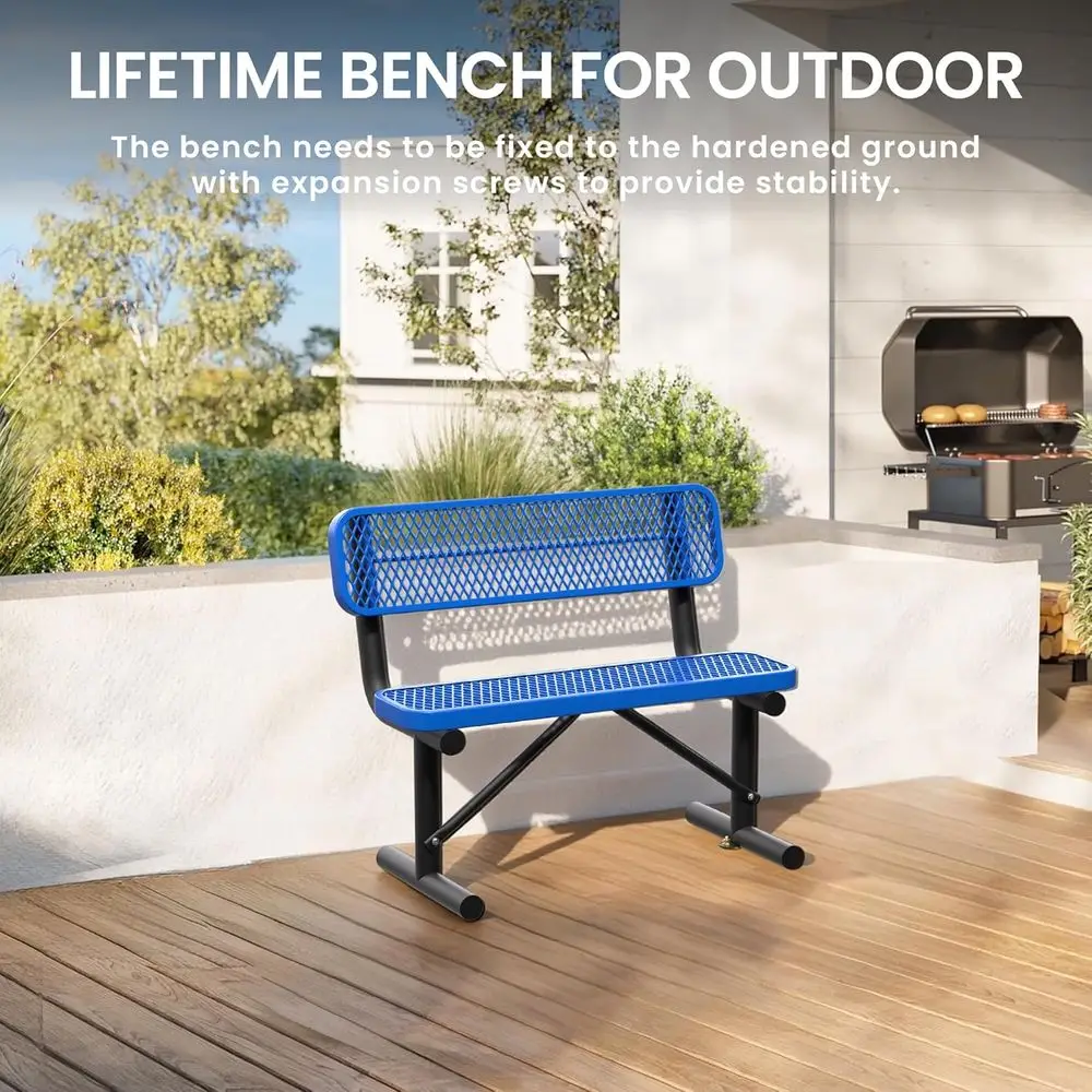 Ağır Hizmet Tipi Mavi Dış Meka - Garden Bench Metal incelemesi ve fiyatı
