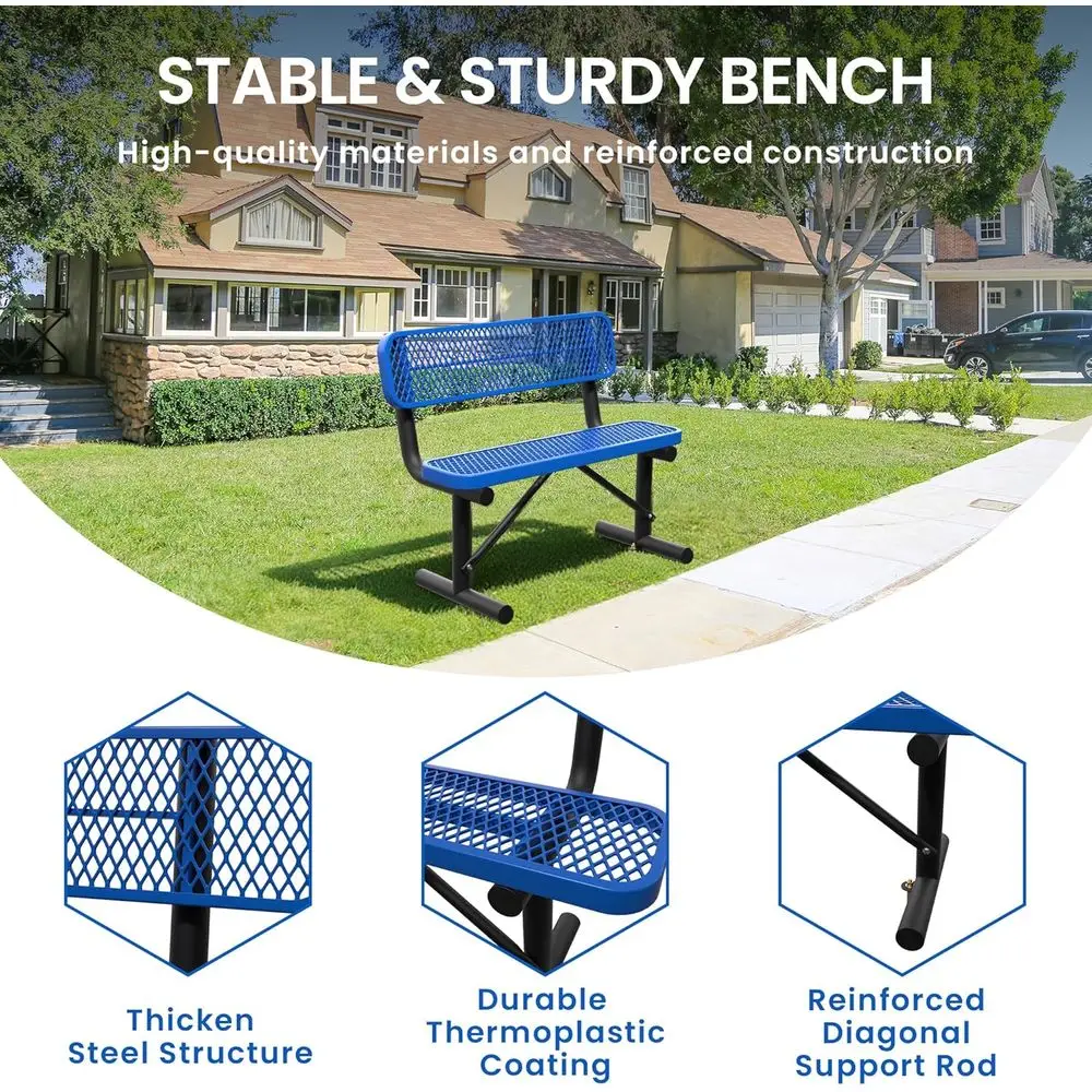 Ağır Hizmet Tipi Mavi Dış Meka - Garden Bench Metal incelemesi ve fiyatı