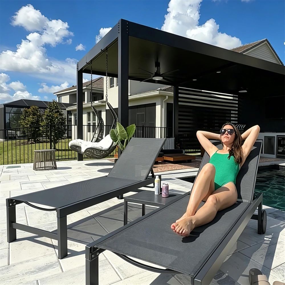 Tekerlekli Havuz Şezlong Seti, - Outdoor Furniture Ofo incelemesi ve fiyatı