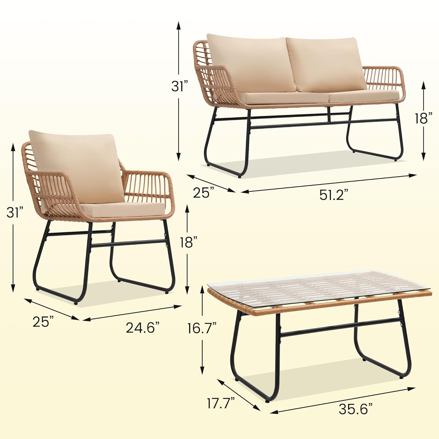 o*-4 Parça Veranda Bistro Dış  - Outdoor Furniture Ofo incelemesi ve fiyatı