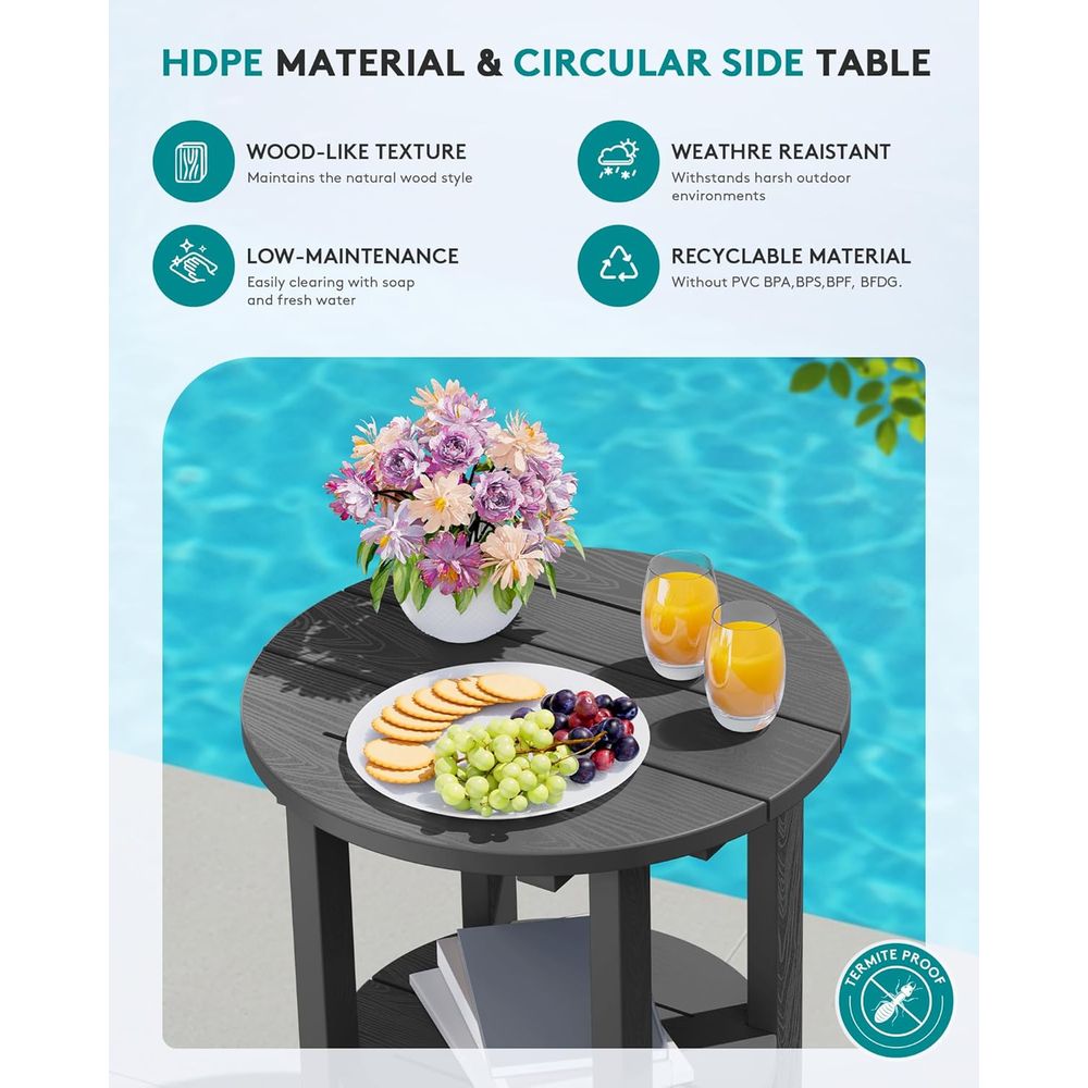 Yuvarlak Dış Mekan Yan Sehpa S - Outdoor Furniture Ofo incelemesi ve fiyatı