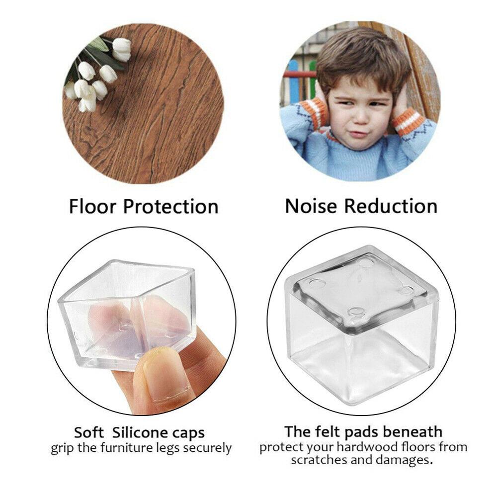8 adet kare/dikdörtgen silikon - Outdoor Furniture Leg Protectors incelemesi ve fiyatı